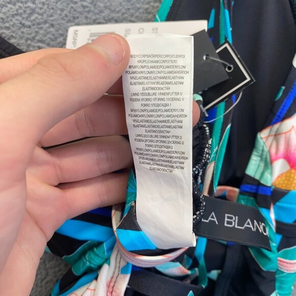 La Blanca Women's Multi Strap Cross Back One Piece Swimsuit Size 4,Beach,NEW - Picture 6 of 13